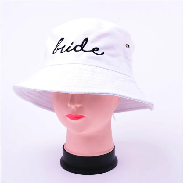 Embroidered Bride Squad Bucket Hats Little Perfections