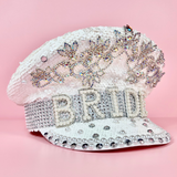 bride captain hat - sparkly bride bachelorette hat