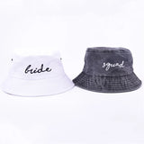 bride squad bucket hats - embroidered hen party hats