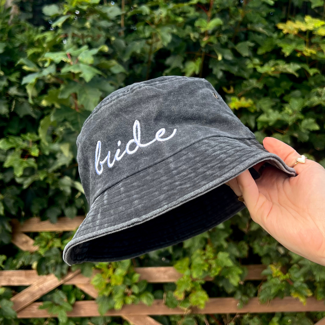 bride squad bucket hats - embroidered hen party hats