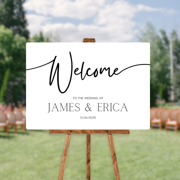 Timeless White Welcome Sign