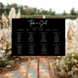 timeless black seating plan wedding sign - personalised wedding sign