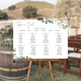 white roses floral seating plan wedding sign - personalised wedding sign