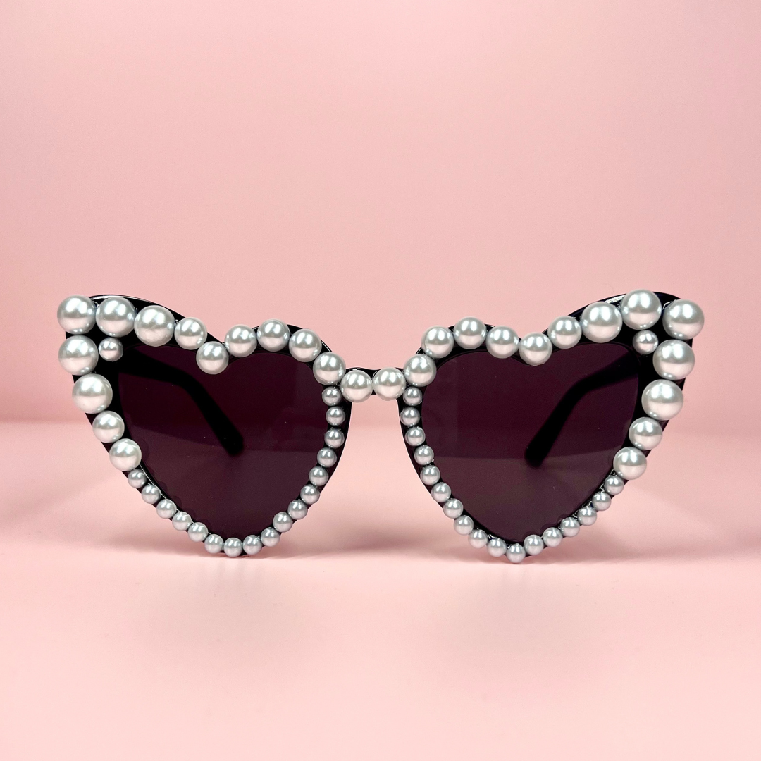 Pearl Heart-Shaped Sunglasses