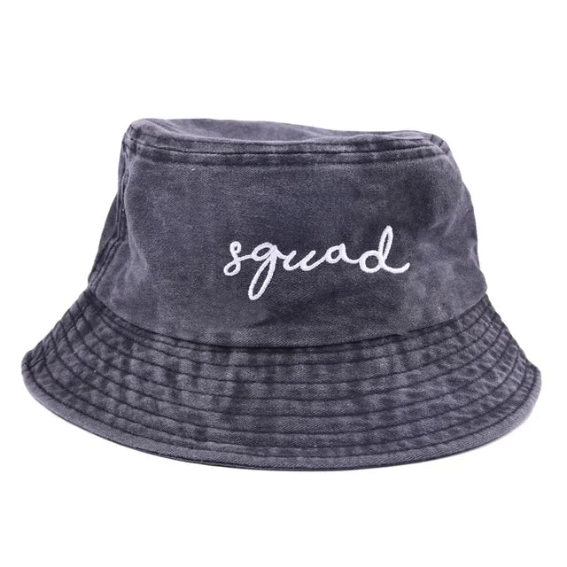 bride squad bucket hats - embroidered hen party hats