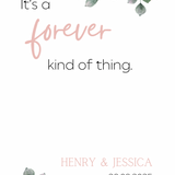 pink roses floral forever kind of thing wedding welcome sign - affordable wedding signage