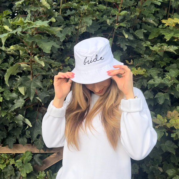 bride squad bucket hats - embroidered hen party hats