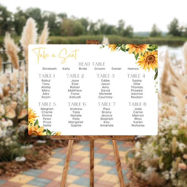 Sunflowers Floral Take A Seat Sign