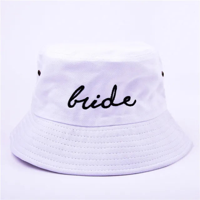 bride squad bucket hats - embroidered hen party hats