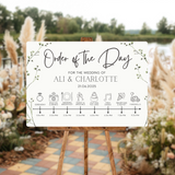 baby's breath order of the day sign - affordable personalised wedding signs