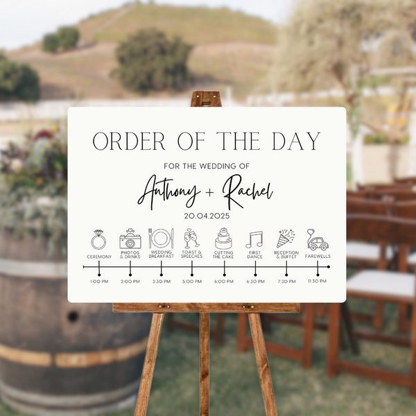 Minimalist Order Of The Day Sign