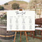 minimalist seating plan wedding sign - affordable perosnalised wedding signs