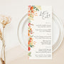 Autumnal Wedding Menu