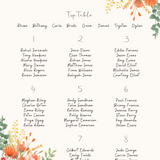 autumn wedding seating plan sign - custom take a seat wedding sign - wedding breakfast seating chart autumnal