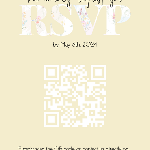 Pastels Wedding RSVP with QR Code