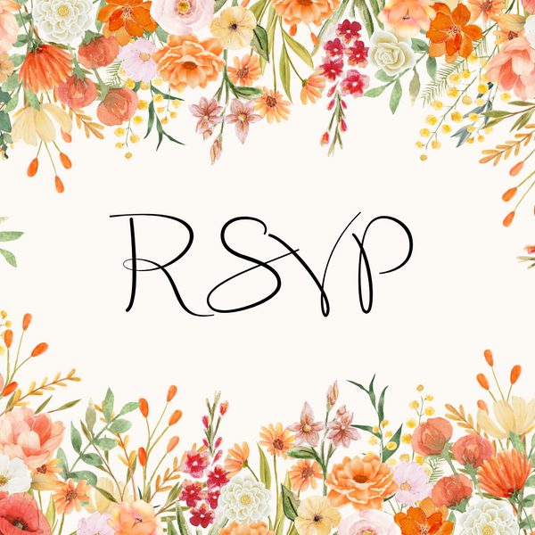 Autumnal Wedding RSVP with QR Code