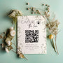 baby's breath floral guest photo sharing QR code sign - personalised wedding reception sign