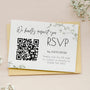 baby's breath floral wedding RSVP with QR - personalised wedding RSVPs invitations