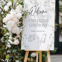Baby's Breath Unplugged Ceremony Wedding Welcome Sign - Gypsophila Pretty and Elegant Unplugged Wedding sign - Personalised Wedding Signage