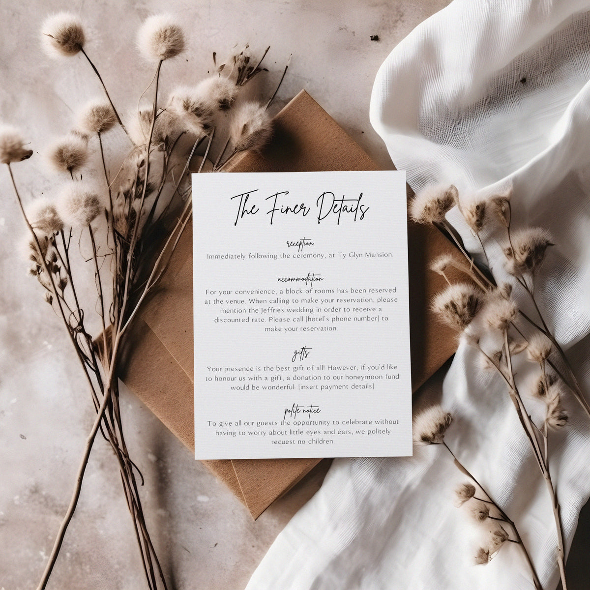 Sophisticated Wedding Invitations