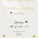 daisy custom save the date wedding invites - personalised wedding save the dates