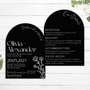 black arch wedding invites - affordable wedding invitations personalised