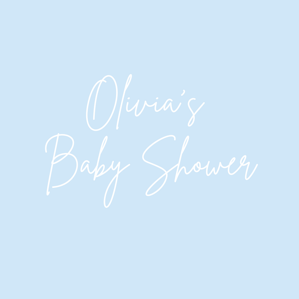 Solid Blue "Oh Baby!" Baby Shower Welcome Sign