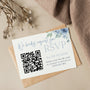 blue floral wedding RSVP with QR - personalised wedding RSVPs invitations