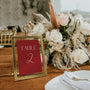 burgundy table numbers - winter collection custom table numbers - wedding table numbers