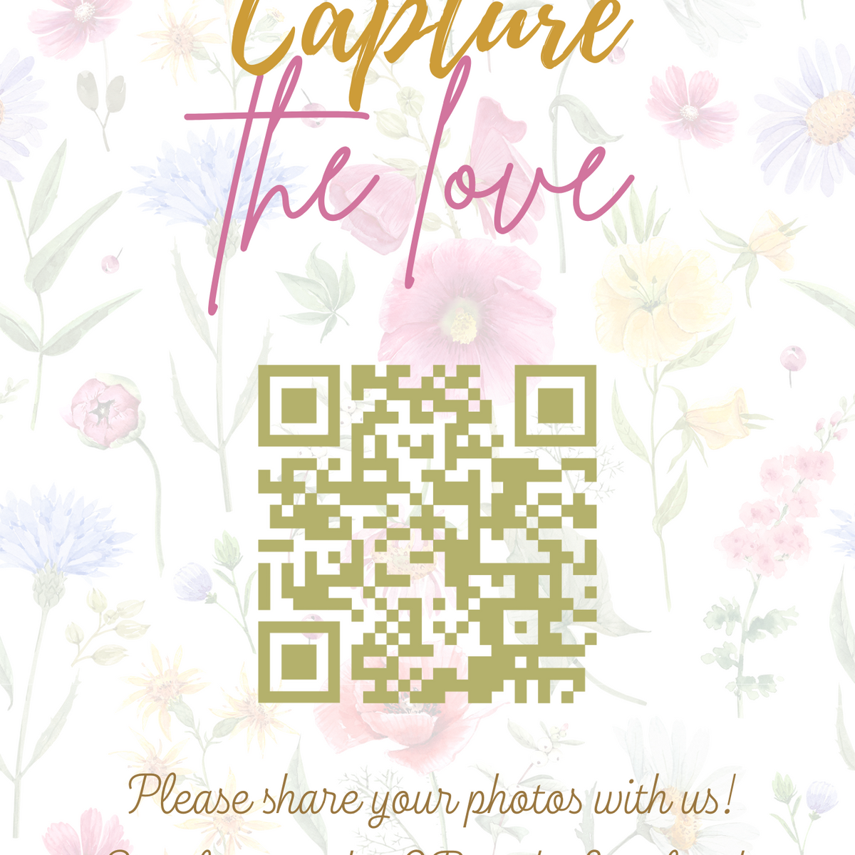 garden party wedding RSVP with QR - personalised wedding RSVPs invitations