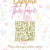 garden party wedding RSVP with QR - personalised wedding RSVPs invitations