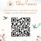 fairytale style guest photo sharing QR code sign - affordable custom wedding signs