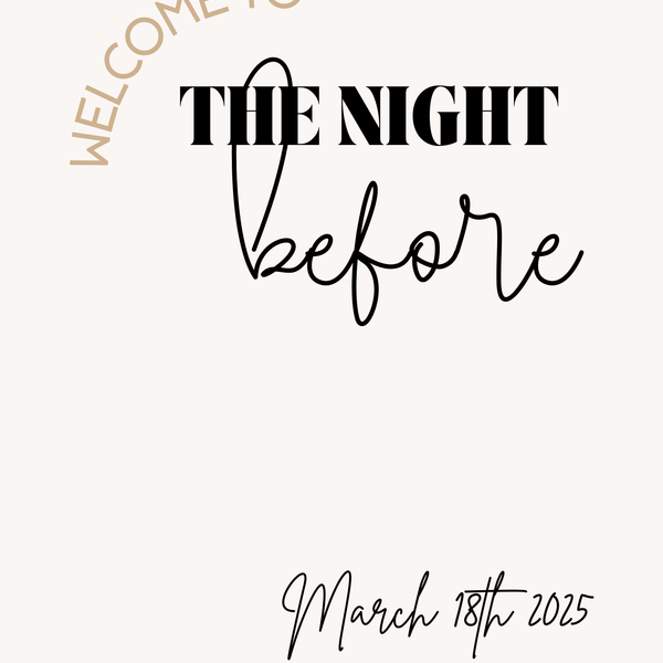 Chic "The Night Before" Wedding Sign