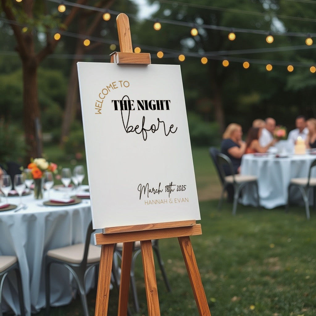 Chic "The Night Before" Wedding Sign