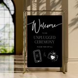 timeless black unplugged ceremony sign - personalised wedding signs