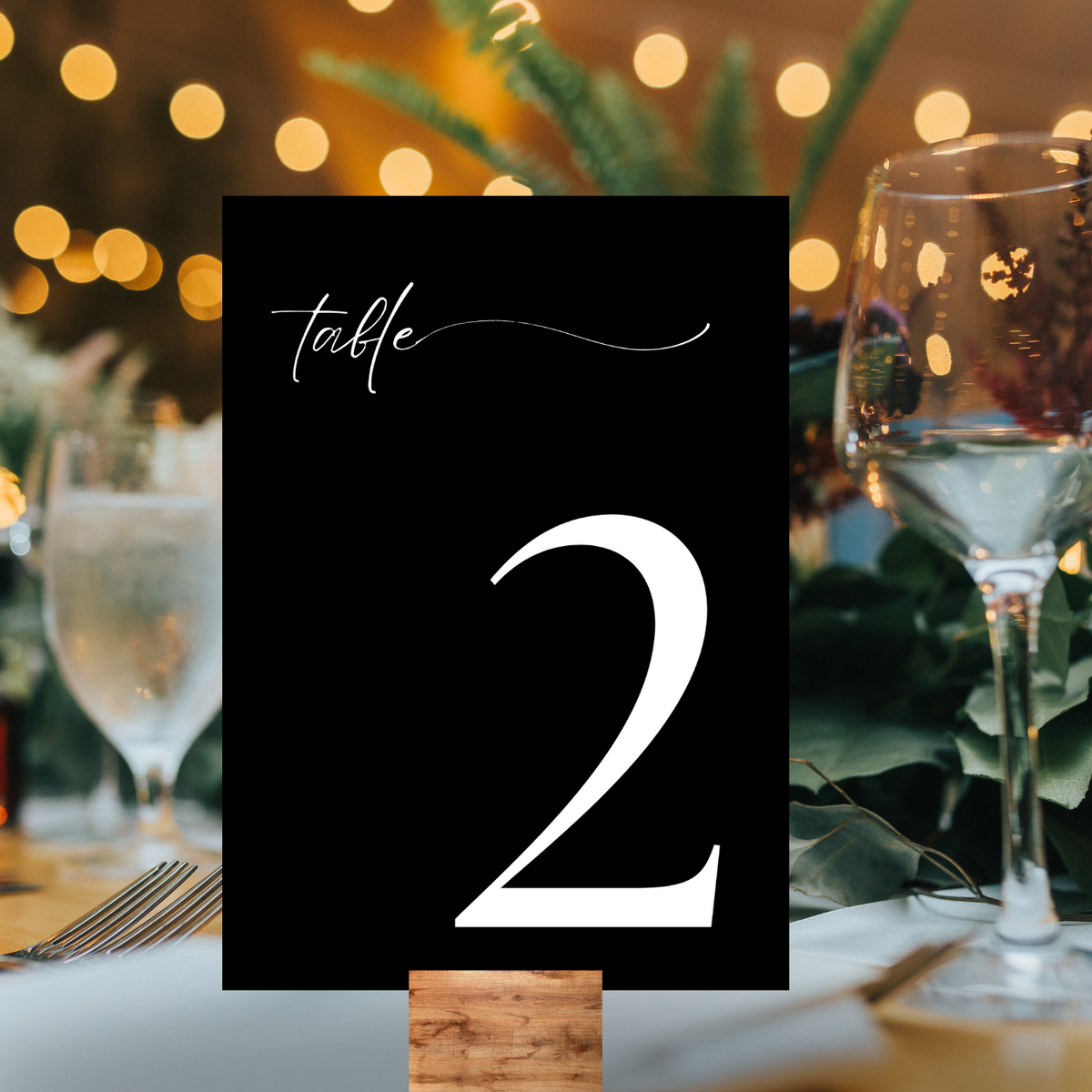 timeless white table numbers for wedding - personalised table number signs