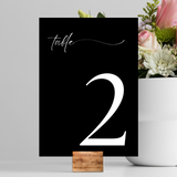 timeless white table numbers for wedding - personalised table number signs