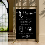 timeless black unplugged ceremony sign - personalised wedding signs