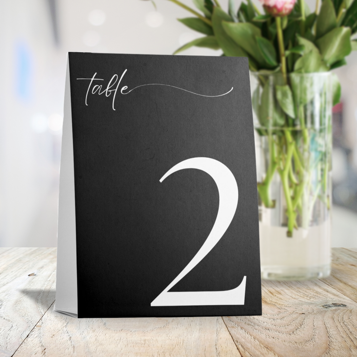 timeless white table numbers for wedding - personalised table number signs