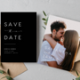 timeless black wedding save the date invites - affordable save the dates