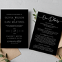 timeless style black wedding invites - personalised wedding invitations