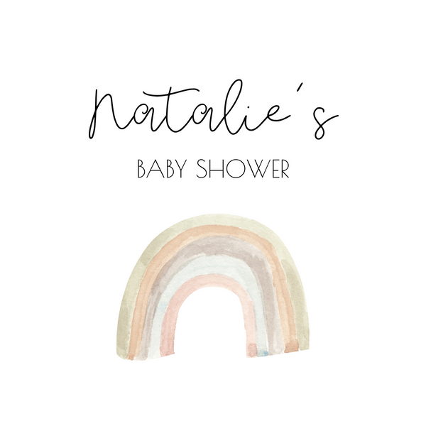 Cute Rainbow Baby Shower Welcome Sign