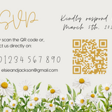 Daisy Floral wedding RSVP customised - personalised wedding RSVP Daisy themed