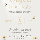 Daisy wedding invites customised - personalised wedding invitations daisy themed