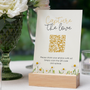 Daisy photo sharing qr code sign for wedding - custom photo sharing sign