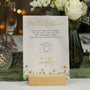 Daisy floral polite notice wedding sign - Polite notice card for wedding display - luxury wedding signage