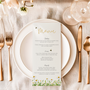 daisy floral wedding menu personalised - custom wedding menu printed 