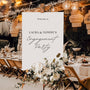 old money style white engagement party sign | personalised engagement party welcome board demure