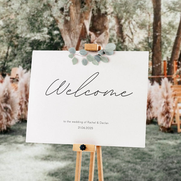 dreamy wedding welcome sign - wedding ceremony sign for minimalist