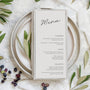 Dreamy Wedding Menu